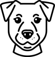 perro icono estilo retrato vector