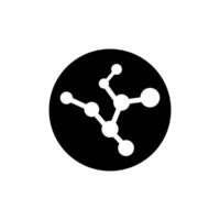 Molecule Icon . Chemistry illustration sign. Scientific symbol. Chemical bonds logo. vector