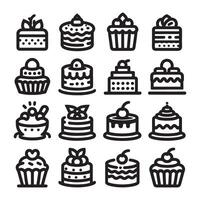 Cake Icon Set vector