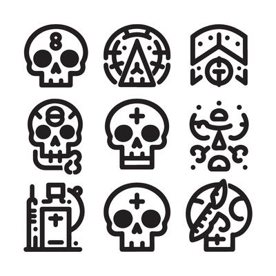 Skull Icon Set
