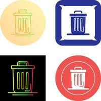 Trash Can Icon Design vector