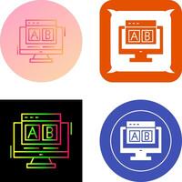 AB Testing Icon Design vector