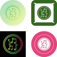 Musical Notes Icon Design vector