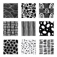 Collection of textures hand drawn textures set. set of background textures vector