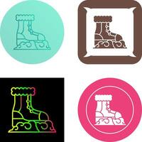 Snow Boots Icon Design vector