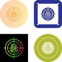 Bug Target Icon Design vector