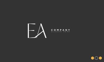 ea alfabeto letras iniciales monograma logo vector