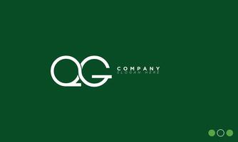 QG Alphabet letters Initials Monogram logo vector