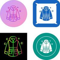 Winter Jacket Icon Design vector