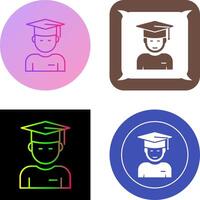 graduado estudiante icono diseño vector