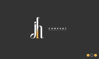 JH Alphabet letters Initials Monogram logo vector