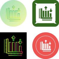 Bar Graph Icon Design vector