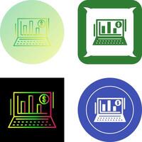 Bar Chart Icon Design vector