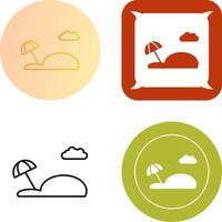 Beach Icon Design vector