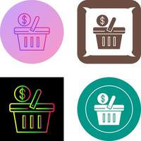 Shopping Basket Icon Design vector
