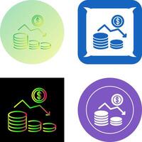 Money Loss Icon Design vector