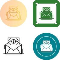 Mail Coin Icon Design vector