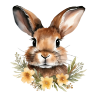 Adorable Watercolor Rabbits png