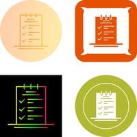 Booking CheckList Icon Design vector