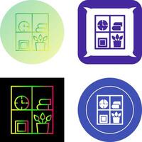 Bookshelf Icon Design vector