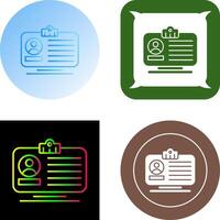 Id Card Icon Design vector