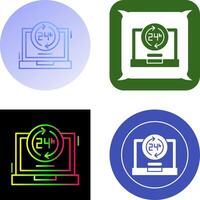 24 Hours Icon Design vector