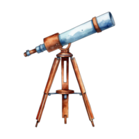 Astronomical Telescope Set Up on Tripod png