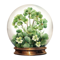 Glass Globe Featuring Clover Inside png