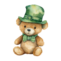 adorabile orsacchiotto orso impostato nel verde cappelli e arco cravatte png
