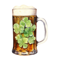 Festive Clover Beer Mugs for Celebratory Toasts png