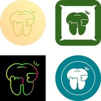 Toothache And Plaque Icon Design vector