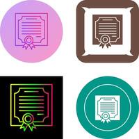 Certificate Icon Design vector