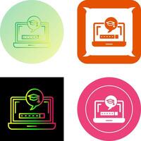 Digital Learning Icon Design vector