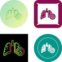 pulmón cáncer icono diseño vector