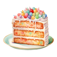 Gourmet Cake Paired with Vibrant Jelly Beans png