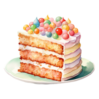 Gourmet Cake Paired with Vibrant Jelly Beans png