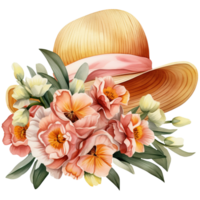 Hats Adorned with Flowers png