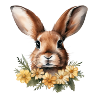 Adorable Watercolor Rabbits png