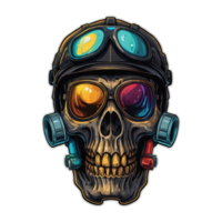 Skull head illustration png