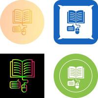 Online Learning Icon Design vector