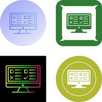 Examination Icon Design vector