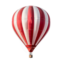 Red and white hot air balloon in the sky image. png