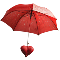 rood paraplu met transparant randen. png