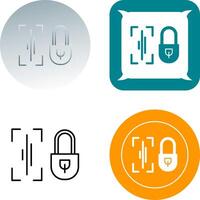 Voice Lock Icon Design vector