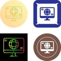 Monitor Icon Design vector