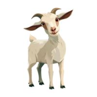 Cute cartoon goat illustration png