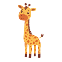 illustration de peu mignonne girafe png