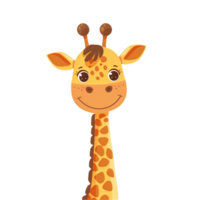 Little cute giraffe cartoon illustration png