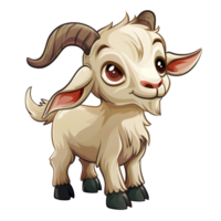 Baby goat cartoon character illustration png