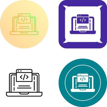 Coding Icon Design vector